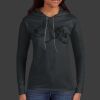 Ladies 100% Ring Spun Cotton Long Sleeve Hooded T Shirt Thumbnail