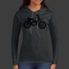 Ladies 100% Ring Spun Cotton Long Sleeve Hooded T Shirt Thumbnail