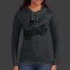 Ladies 100% Ring Spun Cotton Long Sleeve Hooded T Shirt Thumbnail