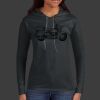 Ladies 100% Ring Spun Cotton Long Sleeve Hooded T Shirt Thumbnail