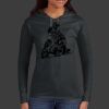 Ladies 100% Ring Spun Cotton Long Sleeve Hooded T Shirt Thumbnail