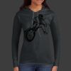 Ladies 100% Ring Spun Cotton Long Sleeve Hooded T Shirt Thumbnail