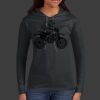 Ladies 100% Ring Spun Cotton Long Sleeve Hooded T Shirt Thumbnail