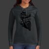 Ladies 100% Ring Spun Cotton Long Sleeve Hooded T Shirt Thumbnail
