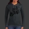 Ladies 100% Ring Spun Cotton Long Sleeve Hooded T Shirt Thumbnail