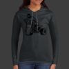 Ladies 100% Ring Spun Cotton Long Sleeve Hooded T Shirt Thumbnail