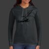 Ladies 100% Ring Spun Cotton Long Sleeve Hooded T Shirt Thumbnail
