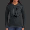 Ladies 100% Ring Spun Cotton Long Sleeve Hooded T Shirt Thumbnail