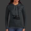 Ladies 100% Ring Spun Cotton Long Sleeve Hooded T Shirt Thumbnail