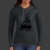 Ladies 100% Ring Spun Cotton Long Sleeve Hooded T Shirt Thumbnail