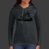 Ladies 100% Ring Spun Cotton Long Sleeve Hooded T Shirt Thumbnail