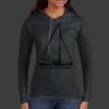 Ladies 100% Ring Spun Cotton Long Sleeve Hooded T Shirt Thumbnail