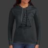 Ladies 100% Ring Spun Cotton Long Sleeve Hooded T Shirt Thumbnail