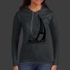 Ladies 100% Ring Spun Cotton Long Sleeve Hooded T Shirt Thumbnail