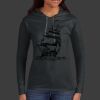 Ladies 100% Ring Spun Cotton Long Sleeve Hooded T Shirt Thumbnail