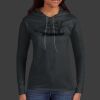 Ladies 100% Ring Spun Cotton Long Sleeve Hooded T Shirt Thumbnail