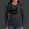 Ladies 100% Ring Spun Cotton Long Sleeve Hooded T Shirt Thumbnail
