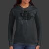 Ladies 100% Ring Spun Cotton Long Sleeve Hooded T Shirt Thumbnail