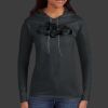 Ladies 100% Ring Spun Cotton Long Sleeve Hooded T Shirt Thumbnail