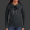 Ladies 100% Ring Spun Cotton Long Sleeve Hooded T Shirt Thumbnail