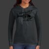 Ladies 100% Ring Spun Cotton Long Sleeve Hooded T Shirt Thumbnail