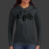 Ladies 100% Ring Spun Cotton Long Sleeve Hooded T Shirt Thumbnail