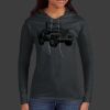 Ladies 100% Ring Spun Cotton Long Sleeve Hooded T Shirt Thumbnail