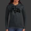 Ladies 100% Ring Spun Cotton Long Sleeve Hooded T Shirt Thumbnail