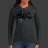 Ladies 100% Ring Spun Cotton Long Sleeve Hooded T Shirt Thumbnail