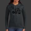Ladies 100% Ring Spun Cotton Long Sleeve Hooded T Shirt Thumbnail