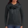 Ladies 100% Ring Spun Cotton Long Sleeve Hooded T Shirt Thumbnail
