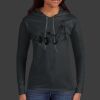 Ladies 100% Ring Spun Cotton Long Sleeve Hooded T Shirt Thumbnail