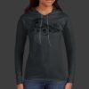 Ladies 100% Ring Spun Cotton Long Sleeve Hooded T Shirt Thumbnail