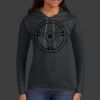 Ladies 100% Ring Spun Cotton Long Sleeve Hooded T Shirt Thumbnail