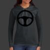 Ladies 100% Ring Spun Cotton Long Sleeve Hooded T Shirt Thumbnail