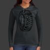 Ladies 100% Ring Spun Cotton Long Sleeve Hooded T Shirt Thumbnail
