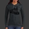 Ladies 100% Ring Spun Cotton Long Sleeve Hooded T Shirt Thumbnail
