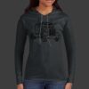 Ladies 100% Ring Spun Cotton Long Sleeve Hooded T Shirt Thumbnail