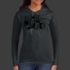 Ladies 100% Ring Spun Cotton Long Sleeve Hooded T Shirt Thumbnail