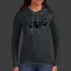 Ladies 100% Ring Spun Cotton Long Sleeve Hooded T Shirt Thumbnail