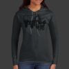 Ladies 100% Ring Spun Cotton Long Sleeve Hooded T Shirt Thumbnail