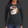 Ladies 100% Ring Spun Cotton Long Sleeve Hooded T Shirt Thumbnail