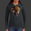 Ladies 100% Ring Spun Cotton Long Sleeve Hooded T Shirt Thumbnail