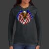 Ladies 100% Ring Spun Cotton Long Sleeve Hooded T Shirt Thumbnail