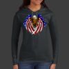 Ladies 100% Ring Spun Cotton Long Sleeve Hooded T Shirt Thumbnail