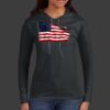 Ladies 100% Ring Spun Cotton Long Sleeve Hooded T Shirt Thumbnail