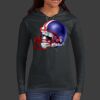 Ladies 100% Ring Spun Cotton Long Sleeve Hooded T Shirt Thumbnail