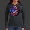 Ladies 100% Ring Spun Cotton Long Sleeve Hooded T Shirt Thumbnail