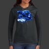 Ladies 100% Ring Spun Cotton Long Sleeve Hooded T Shirt Thumbnail