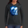 Ladies 100% Ring Spun Cotton Long Sleeve Hooded T Shirt Thumbnail